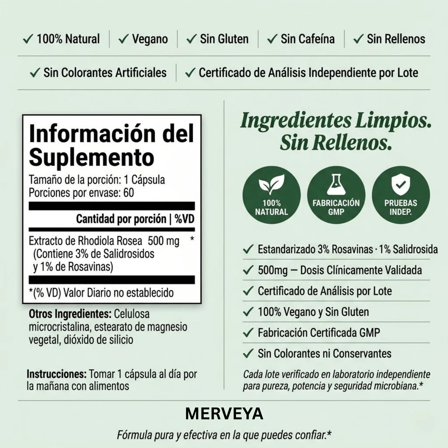 Rhodiola Rosea – Cortisol Alto. Energía Baja. Esto lo Cambia.