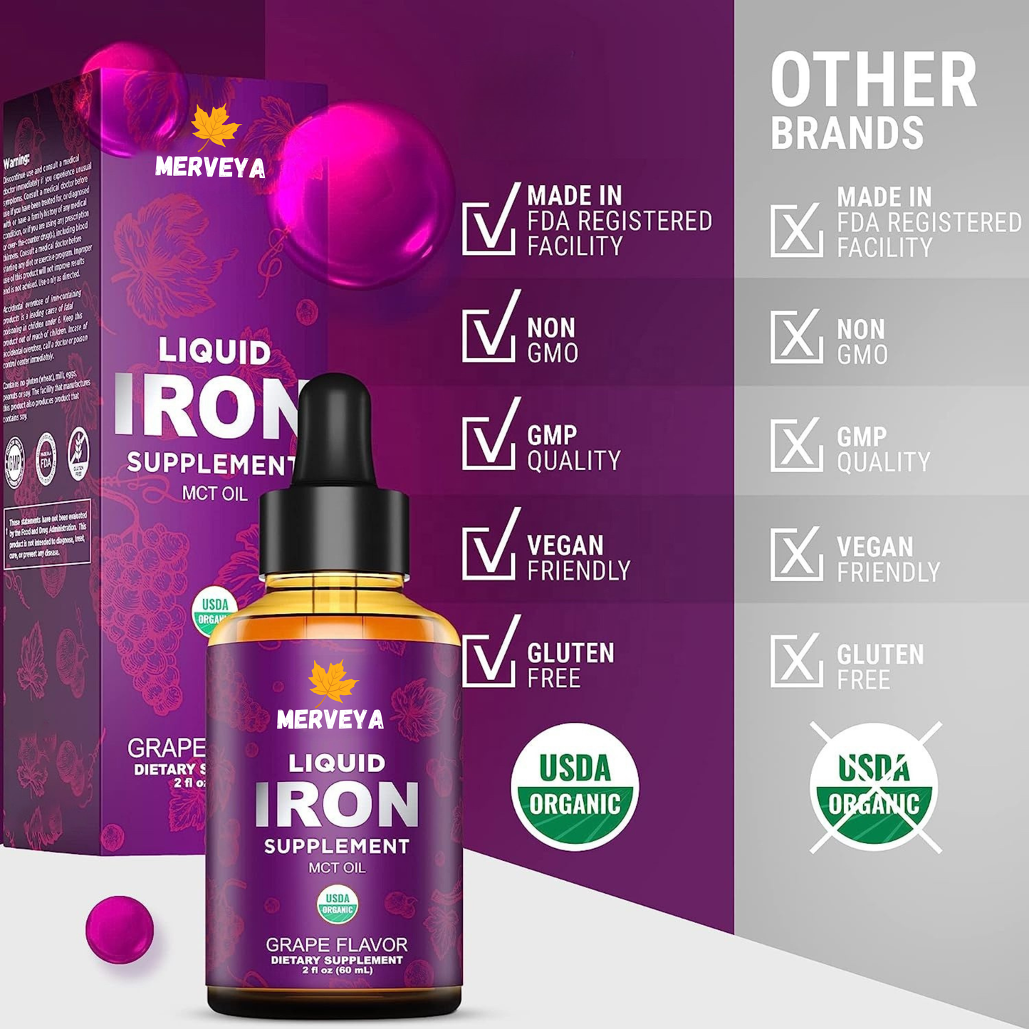 100% Organic Iron Drops